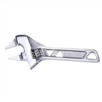 Stubby Ultra Thin Wide Opening Adjustable Wrench nrog lub puab tsaig