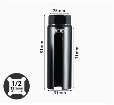 "Extra Long Oxygen Sensor Socket 12.5mm (1/2") x 22mm"