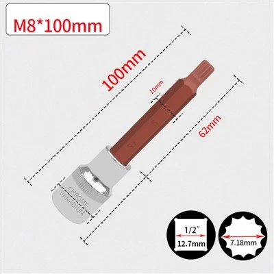 Qhov (socket) (ntsawb)))))) 1/2 "M8 L100mm