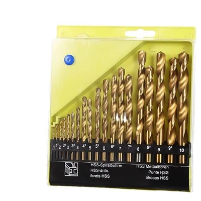 TWIST DRILL SET HSS 1-10MM / 19PCS